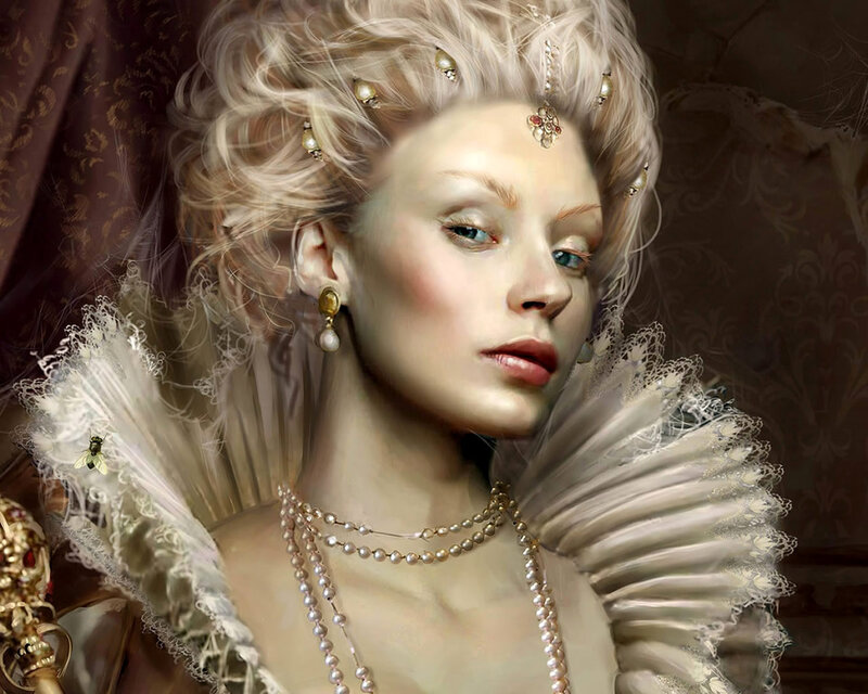 woman in renaissance attire