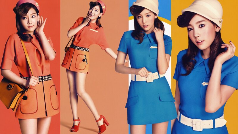 woman in retro uniform outfits