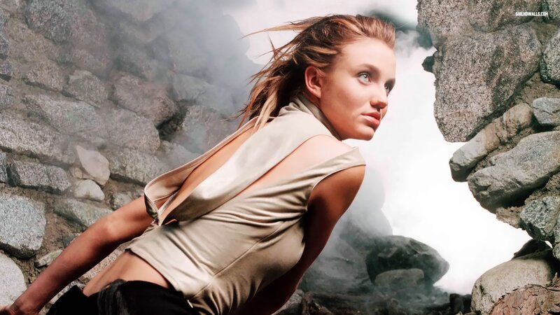 woman in rocky landscape