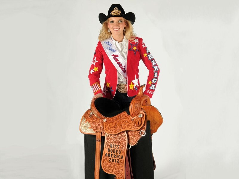 Woman in Rodeo Attire — Red