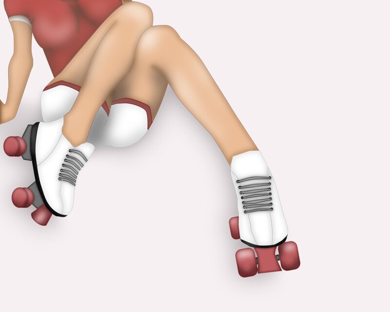 woman in roller skates