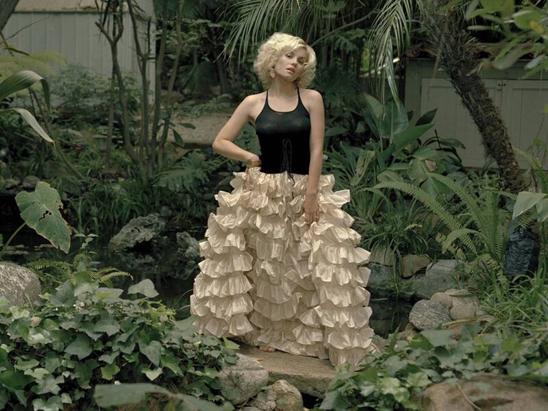 Woman in Ruffled Dress — Green
