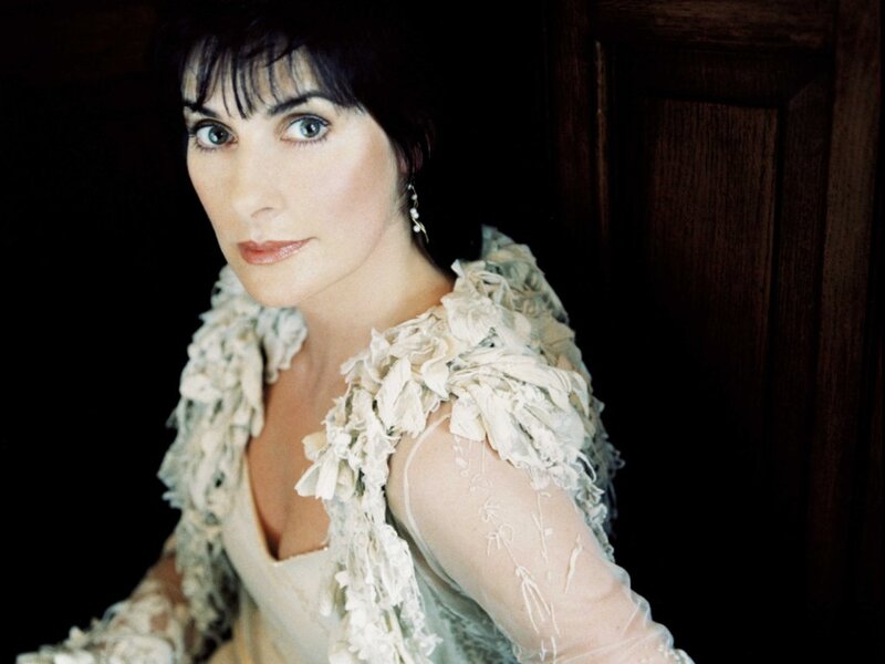 Woman in Ruffled Dress — White, Dramatic