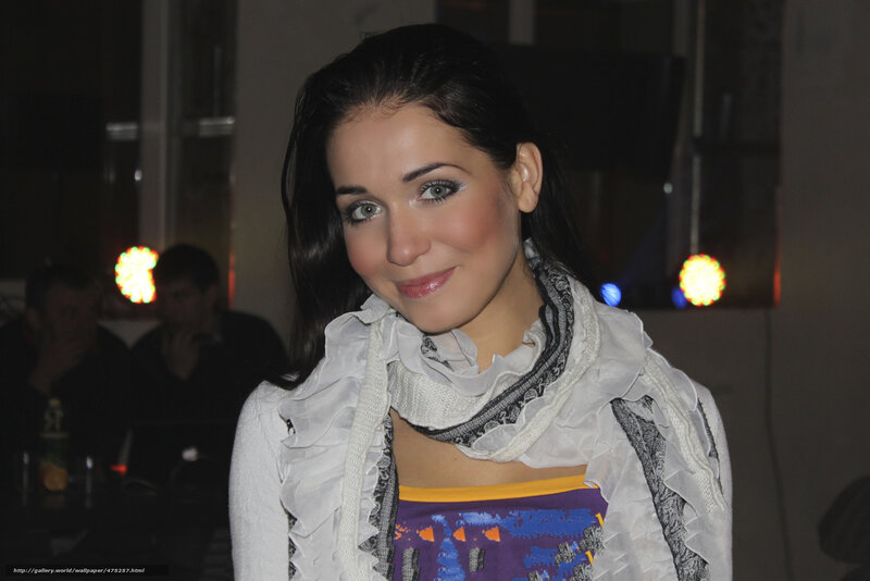 woman in ruffled scarf