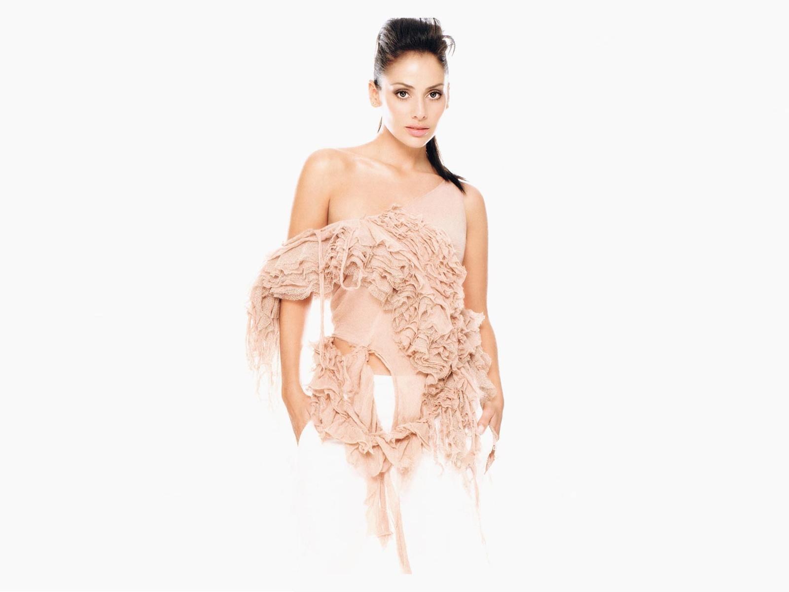 woman in ruffled top