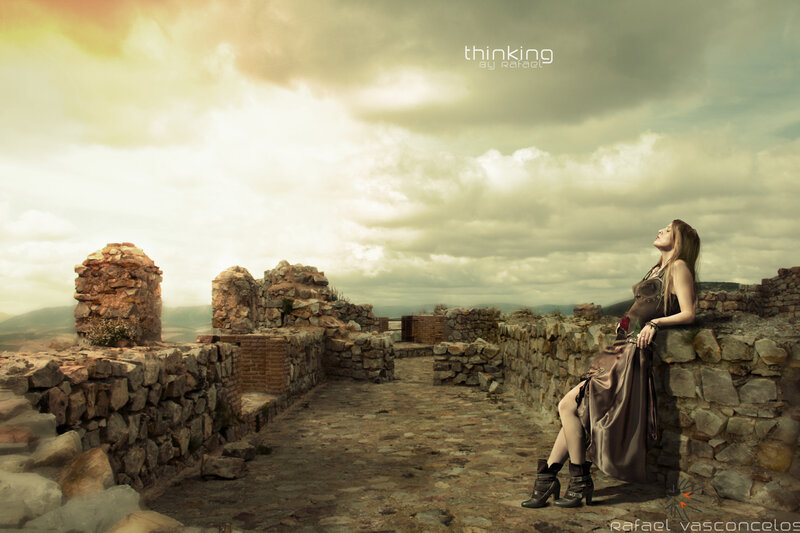 Woman in Ruins — Brown, Dramatic
