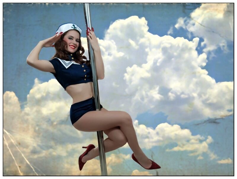 Woman in Sailor Outfit — Blue