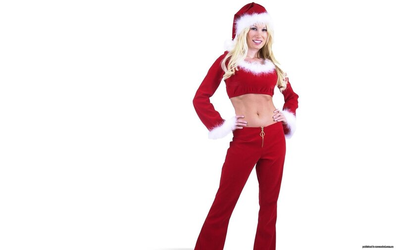 woman in santa costume