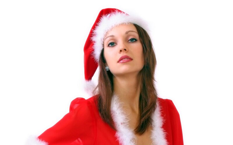 woman in santa outfit