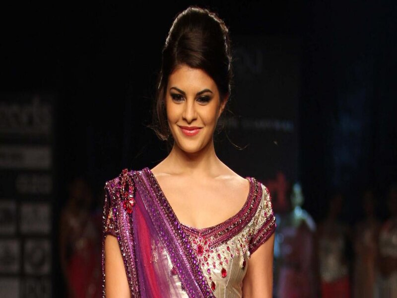 Woman in Sari on Runway