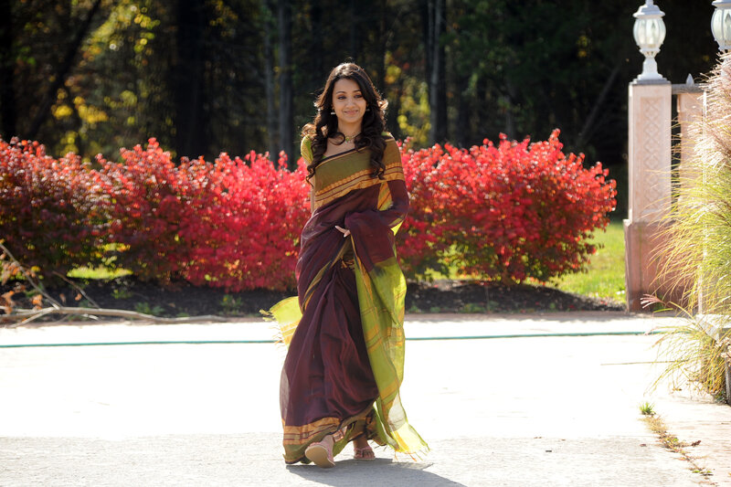 Woman in Sari Walking