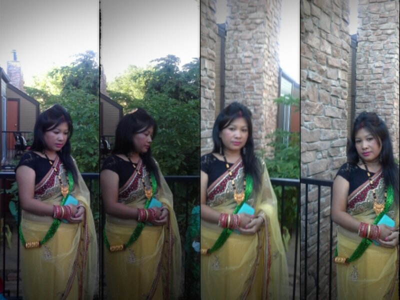 Woman in Sari — Yellow