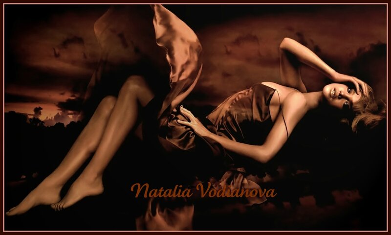 Woman in Satin Dress — Brown, Dramatic, Sunset