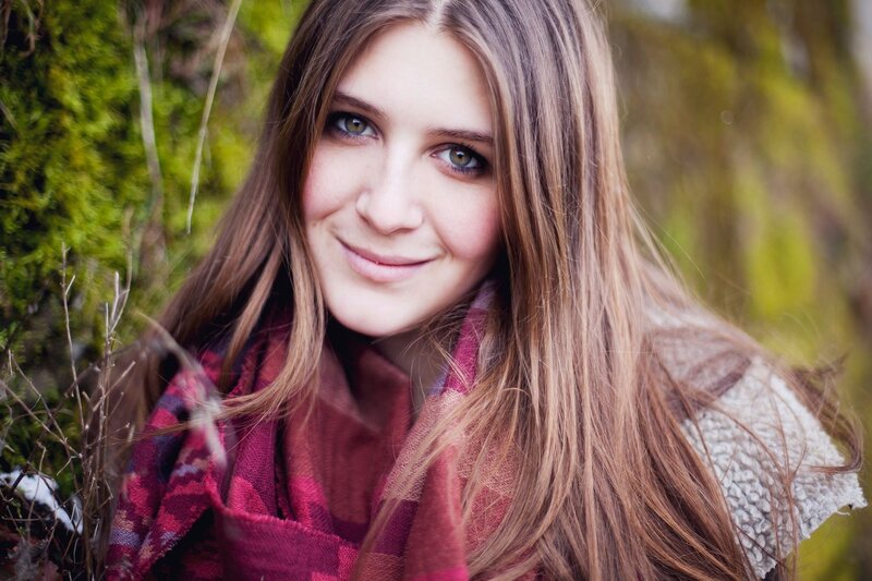 woman in scarf outdoors