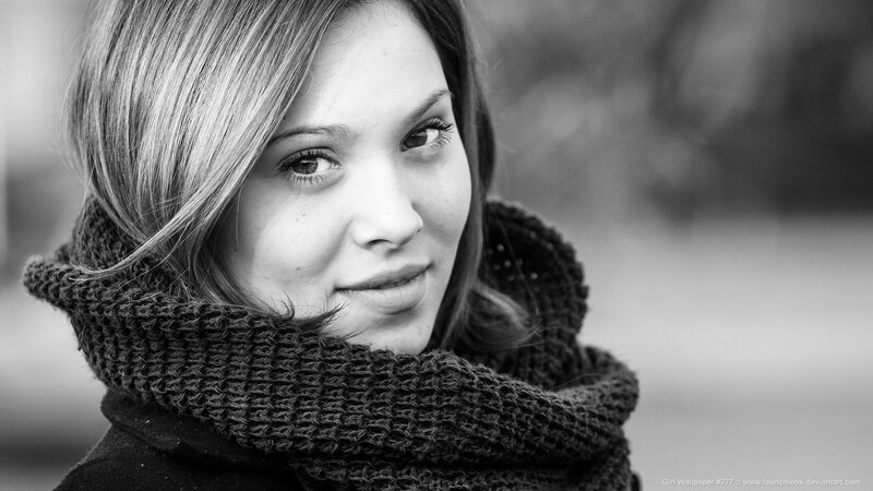 woman in scarf portrait