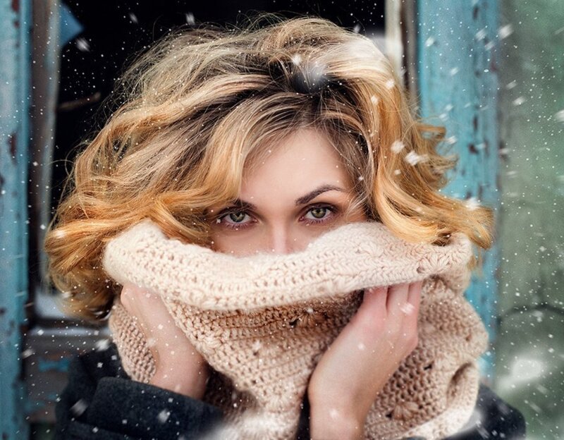 Woman in Scarf