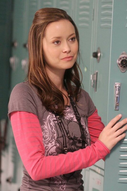 woman in school hallway