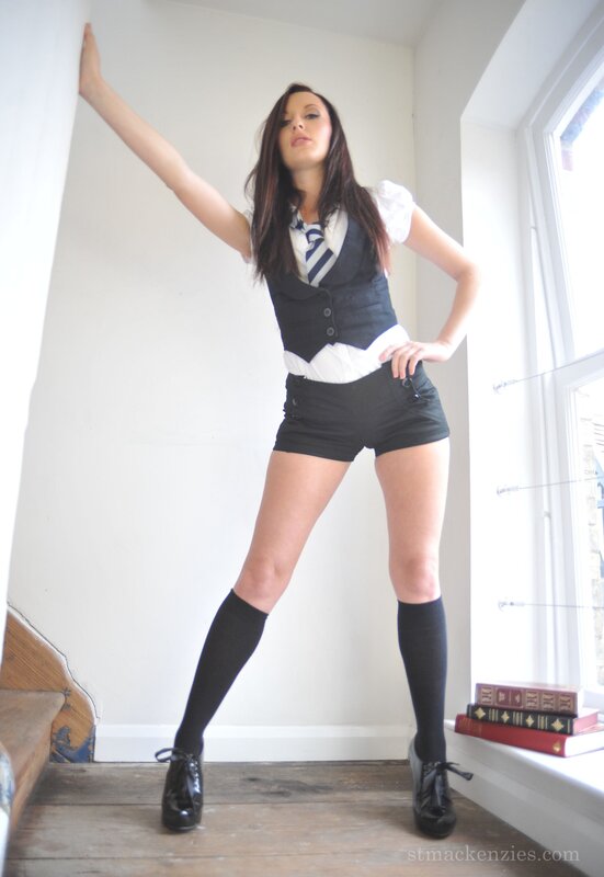 woman in school uniform