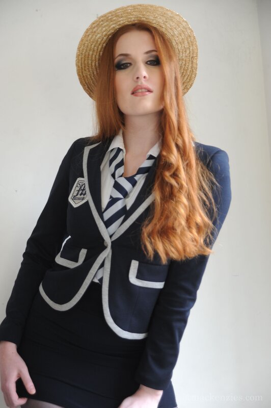 Woman in school uniform