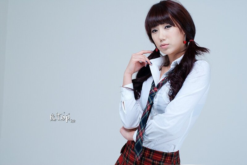 woman in school uniform