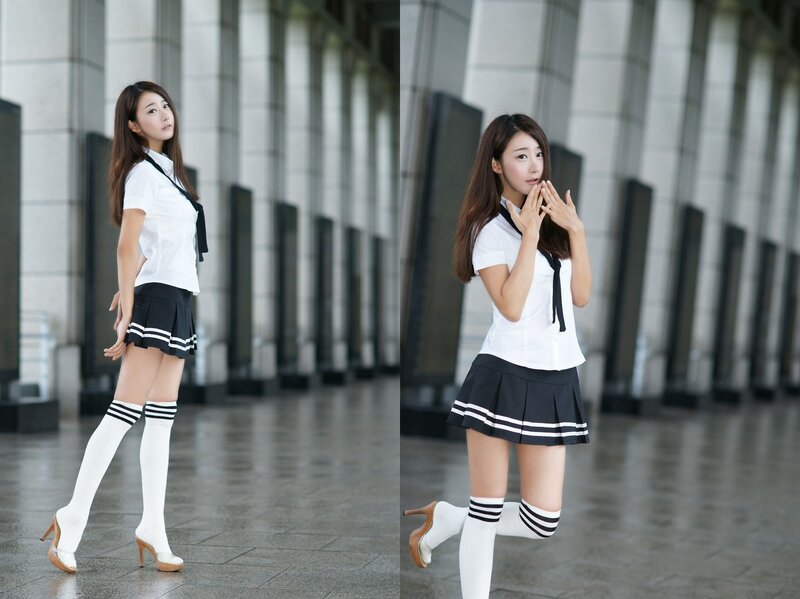 woman in school uniform