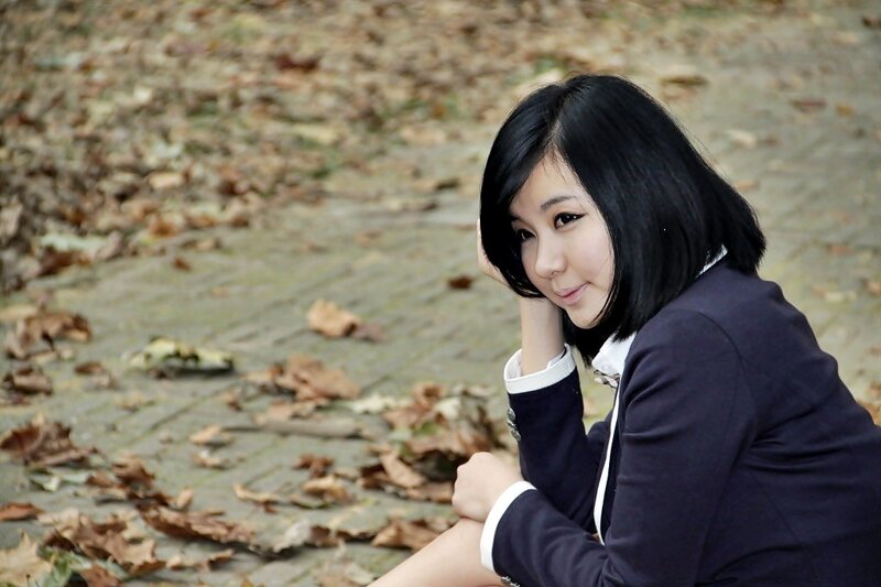 woman in school uniform outdoors