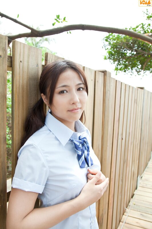 woman in school uniform outdoors