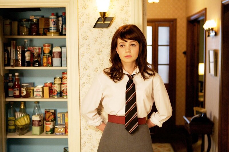 Woman in school uniform standing