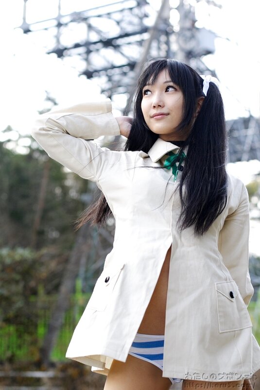Woman in School Uniform — White, Neutral, Afternoon, Photograph, Coat