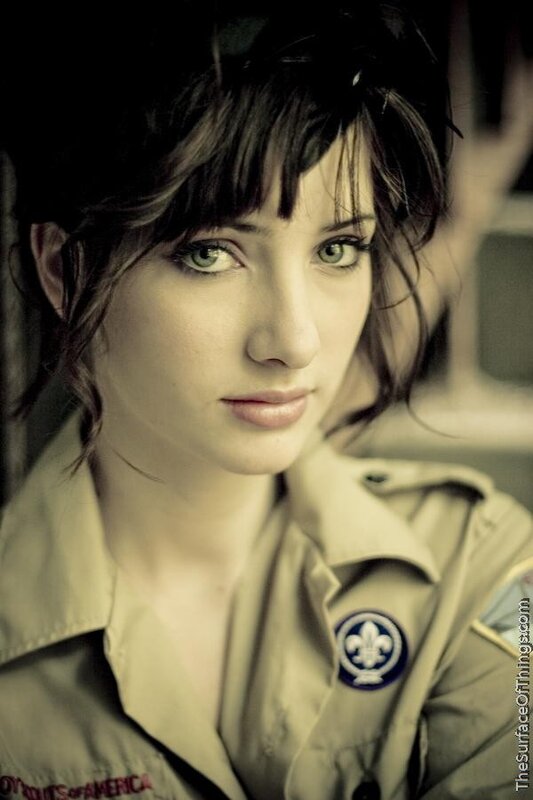 woman in scout uniform