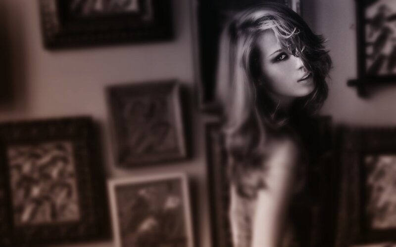 woman in sepia portrait