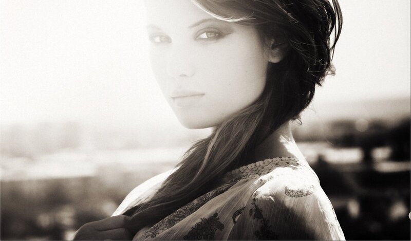woman in sepia portrait
