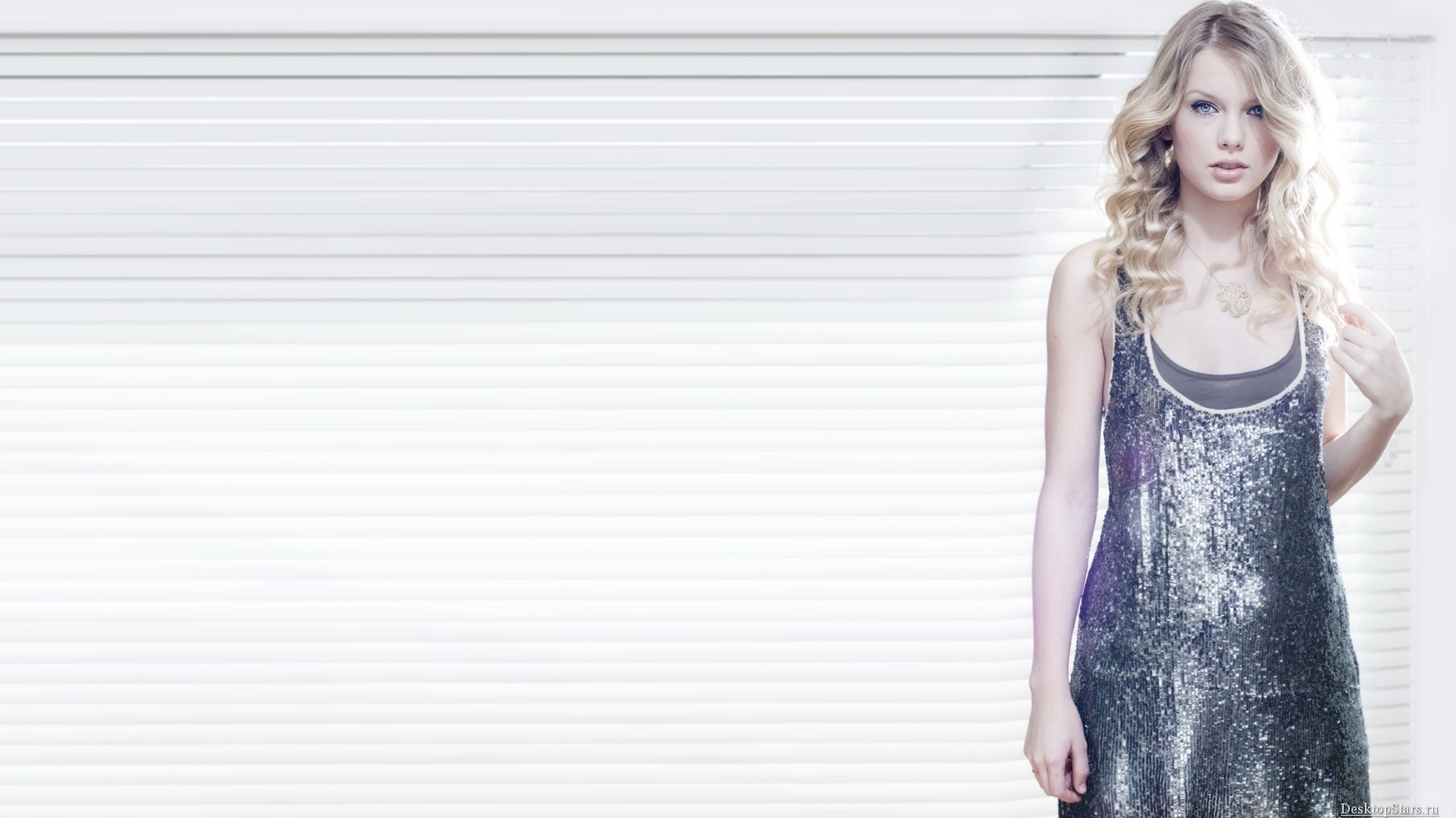 woman in sequin dress