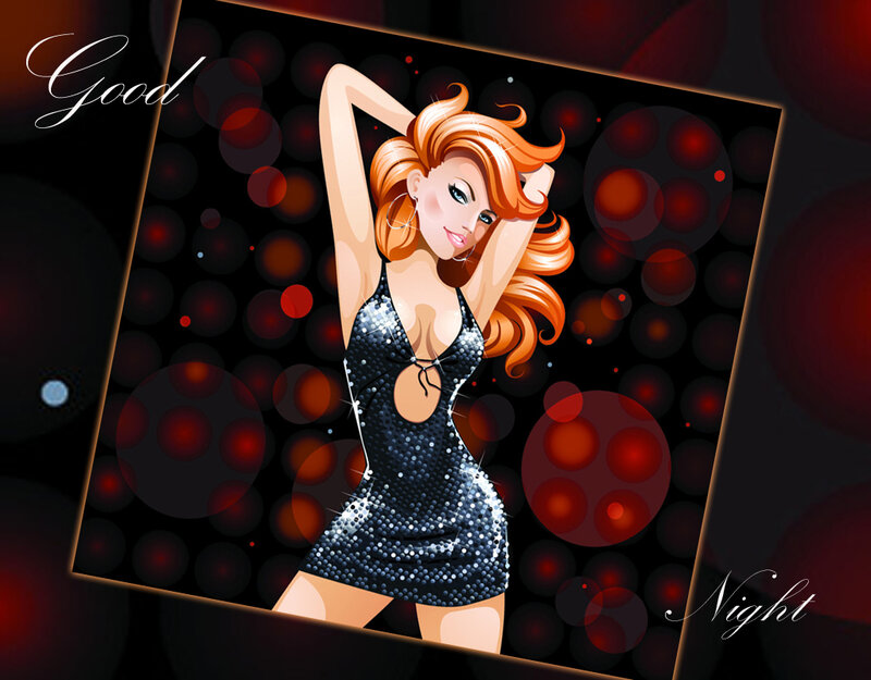 Woman in Sequin Dress — Black, Glamorous
