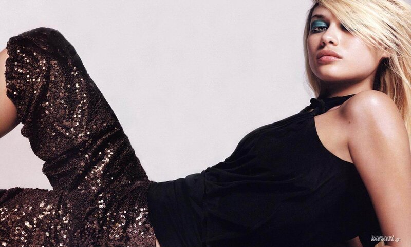 Woman in Sequin Pants — Black, Confident