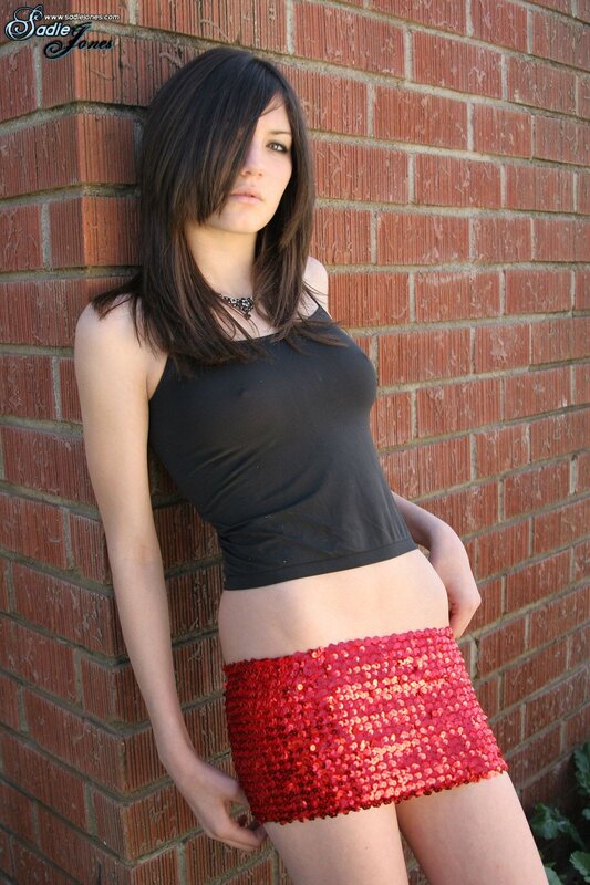 woman in sequin skirt