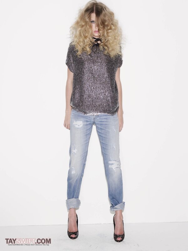 woman in sequin top and jeans