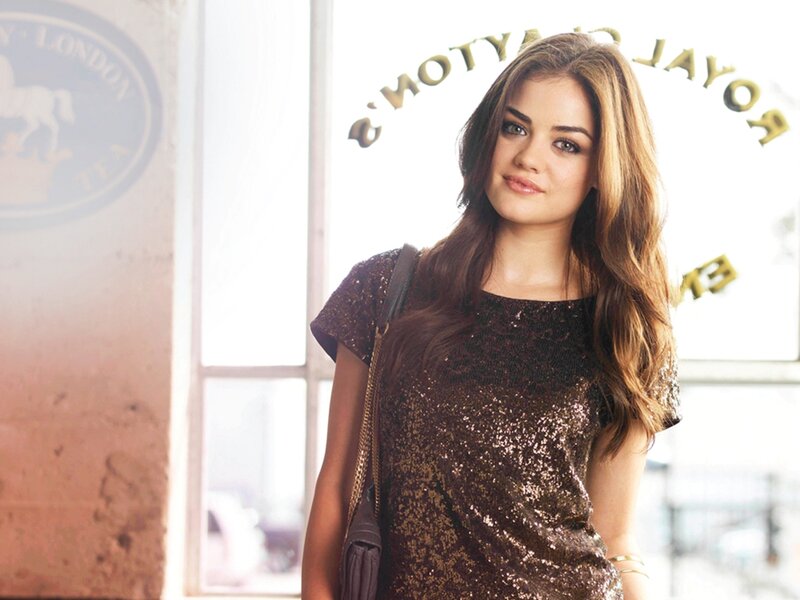 Woman in Sequin Top — Brown