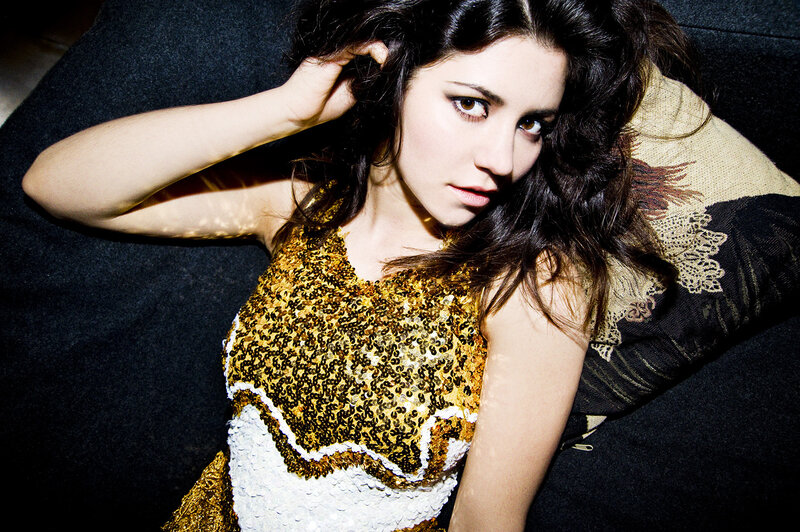 woman in sequined dress