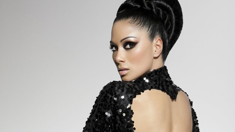 woman in sequined dress