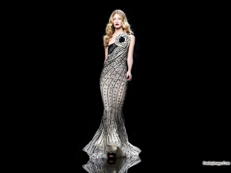 Woman in Sequined Gown — Black, Dramatic