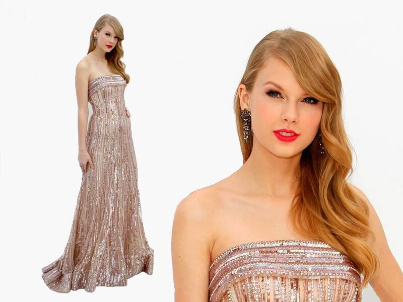 Woman in Sequined Gown — Gold