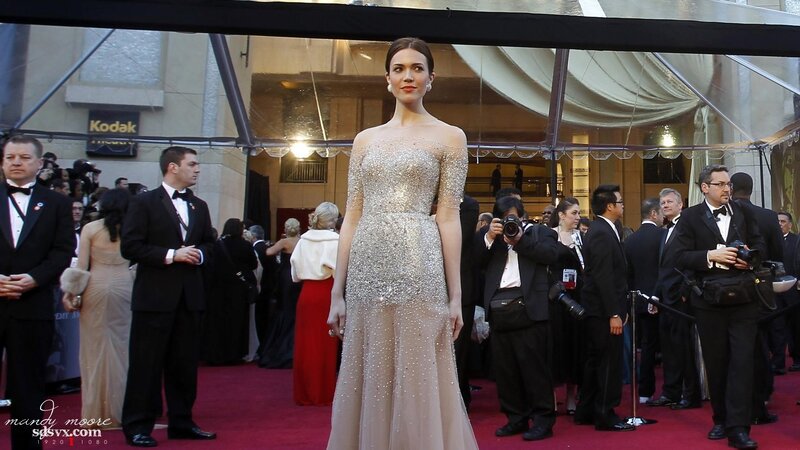 Woman in Sequined Gown — Red, Formal, Photograph, Red Carpet