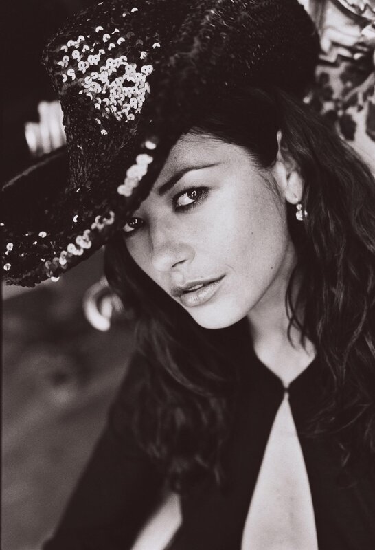 woman in sequined hat