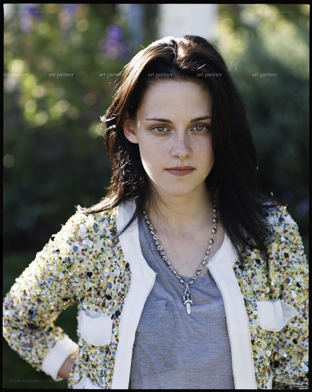 woman in sequined jacket