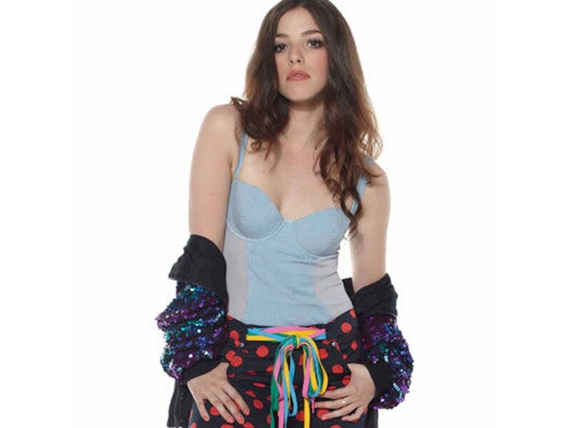 Woman in Sequined Jacket — Blue