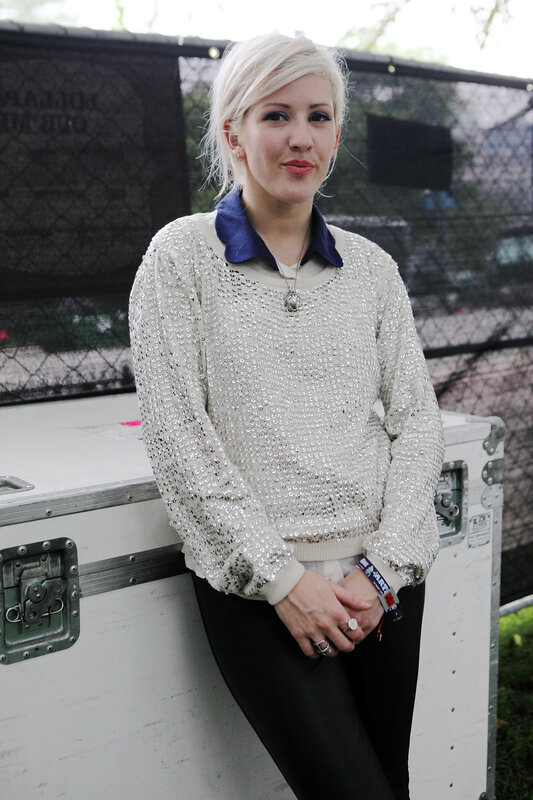 woman in sequined sweater