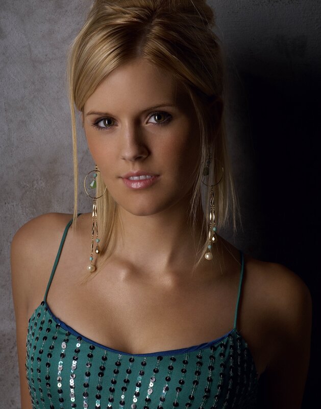 woman in sequined top