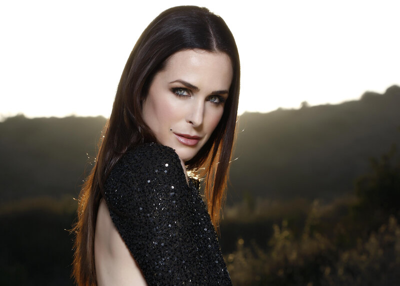 Woman in Sequined Top — Black, Dramatic, Sunset
