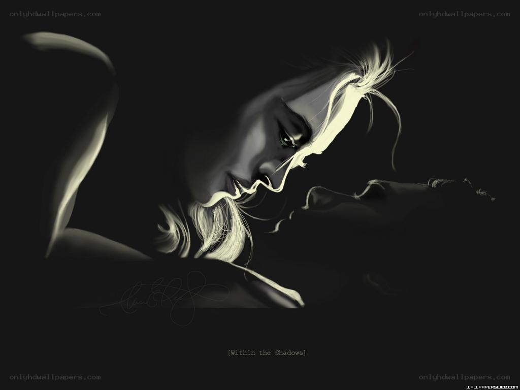 woman in shadow